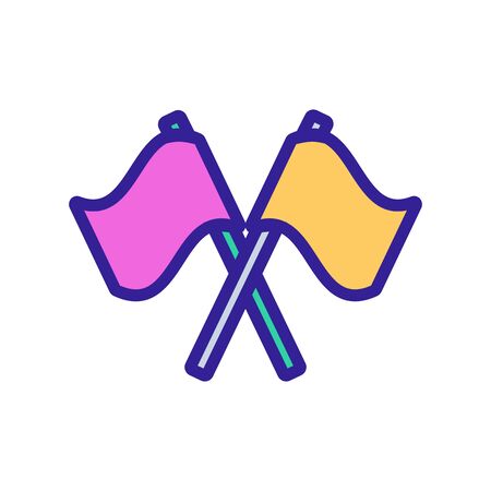 paintball flags icon vector. paintball flags sign. isolated color symbol illustrationのイラスト素材