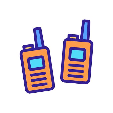 walkie talkie gadget icon vector. walkie talkie gadget sign. isolated color symbol illustrationのイラスト素材