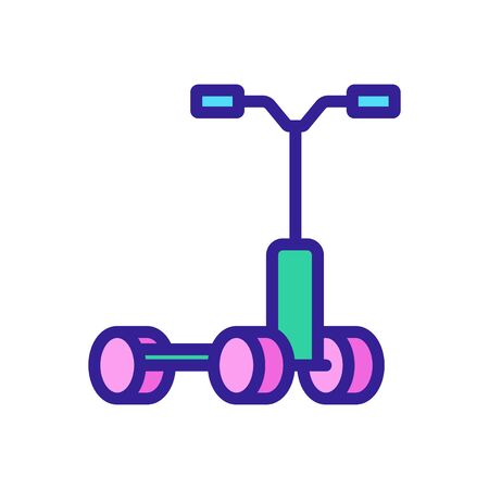 kick scooter for kids icon vector. kick scooter for kids sign. isolated color symbol illustrationのイラスト素材