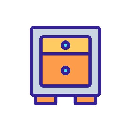 nightstand traditional house furniture icon vector. nightstand traditional house furniture sign. isolated color symbol illustrationのイラスト素材