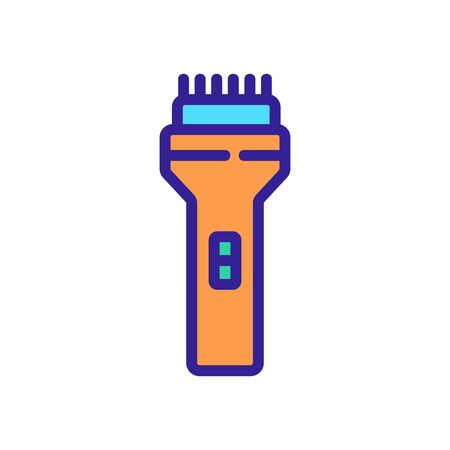hair cut electronic equipment icon vector. hair cut electronic equipment sign. isolated color symbol illustrationのイラスト素材