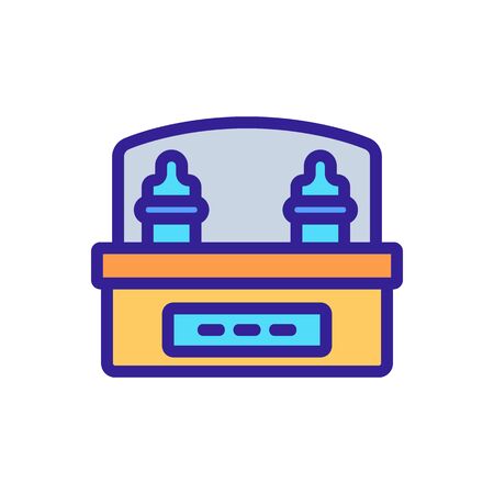 sterilizer for cleaning bottle icon vector. sterilizer for cleaning bottle sign. isolated color symbol illustrationのイラスト素材