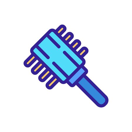 brush comb for animal icon vector. brush comb for animal sign. isolated color symbol illustrationのイラスト素材