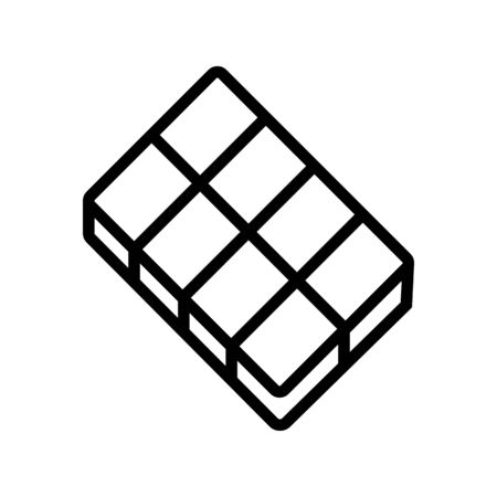 chocolate bar icon vector. chocolate bar sign. isolated contour symbol illustrationのイラスト素材