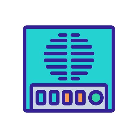intercom calling house system icon vector. intercom calling house system sign. isolated color symbol illustrationのイラスト素材