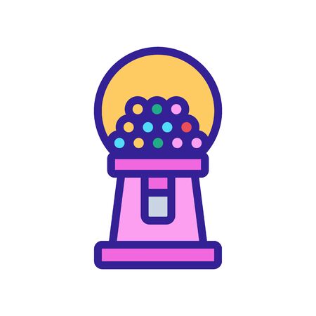 bubble gums vending machine icon vector. bubble gums vending machine sign. isolated color symbol illustrationのイラスト素材