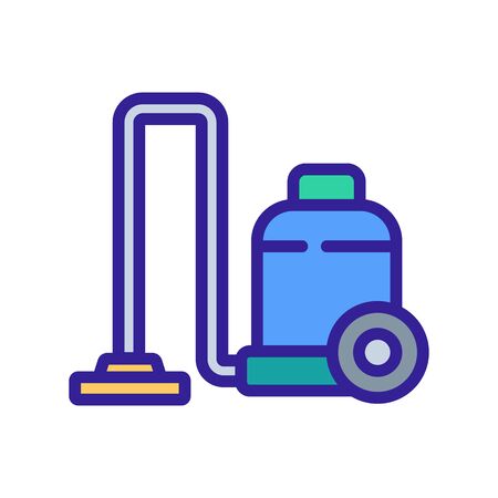 floor wet vacuum cleaner icon vector. floor wet vacuum cleaner sign. isolated color symbol illustrationのイラスト素材