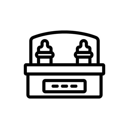 sterilizer for cleaning bottle icon vector. sterilizer for cleaning bottle sign. isolated contour symbol illustrationのイラスト素材