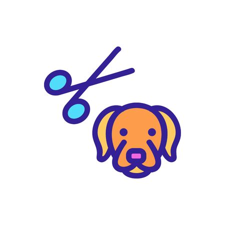 dog grooming icon vector. dog grooming sign. isolated color symbol illustrationのイラスト素材