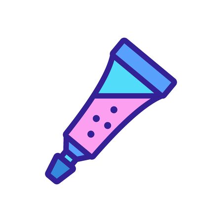 slime liquid in tube icon vector. slime liquid in tube sign. color symbol illustrationのイラスト素材