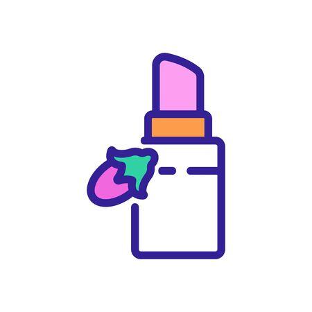 jojoba lipstick cosmetic icon vector. jojoba lipstick cosmetic sign. color symbol illustrationのイラスト素材