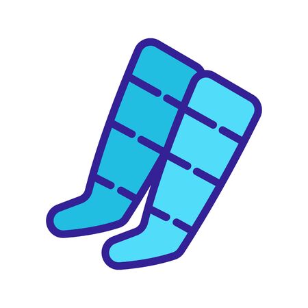 anti cellulite socks icon vector. anti cellulite socks sign. color symbol illustrationのイラスト素材
