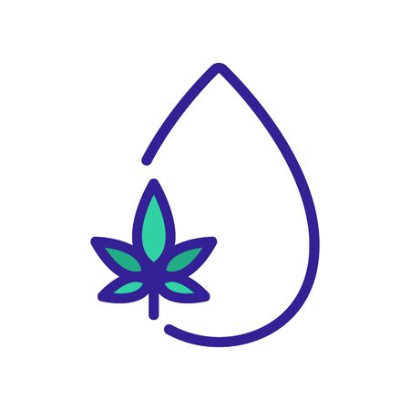 cannabis drop icon vector. cannabis drop sign. color symbol illustrationのイラスト素材