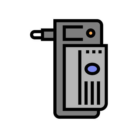 electrical adapter color icon vector. electrical adapter sign. isolated symbol illustrationのイラスト素材