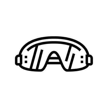 glasses wingsuit tool line icon vector. glasses wingsuit tool sign. isolated contour symbol black illustrationのイラスト素材