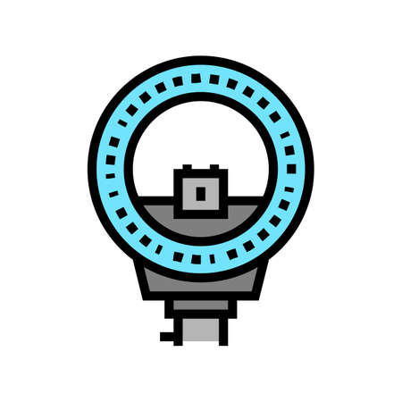 led flash for photo camera color icon vector. led flash for photo camera sign. isolated symbol illustrationのイラスト素材