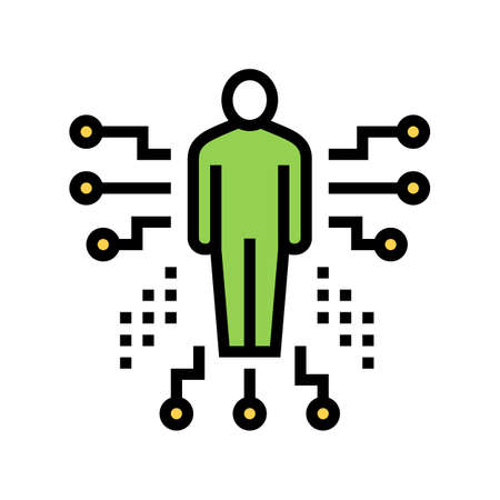 human characteristics color icon vector. human characteristics sign. isolated symbol illustrationのイラスト素材