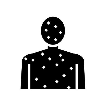 rash full body glyph icon vector. rash full body sign. isolated contour symbol black illustrationのイラスト素材