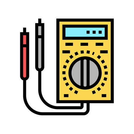 ammeter tool color icon vector. ammeter tool sign. isolated symbol illustrationのイラスト素材