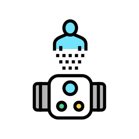 smart watch hologram color icon vector. smart watch hologram sign. isolated symbol illustrationのイラスト素材