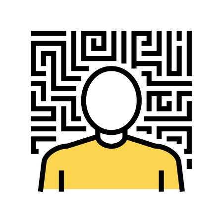 hallucinations psychological problems color icon vector. hallucinations psychological problems sign. isolated symbol illustrationのイラスト素材
