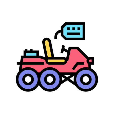 homemade vehicle color icon vector. homemade vehicle sign. isolated symbol illustrationのイラスト素材