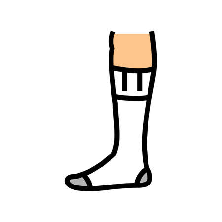 over calf sock color icon vector. over calf sock sign. isolated symbol illustrationのイラスト素材