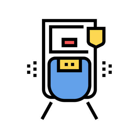 motion sensor color icon vector. motion sensor sign. isolated symbol illustrationのイラスト素材