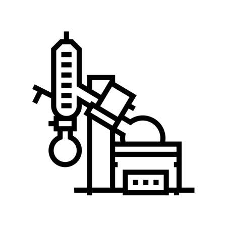 vacuum evaporator line icon vector. vacuum evaporator sign. isolated contour symbol black illustrationのイラスト素材
