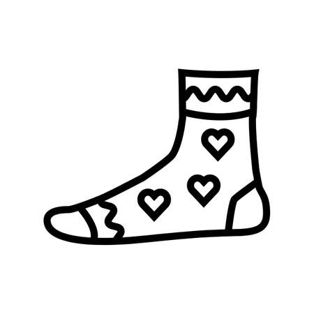 women sock line icon vector. women sock sign. isolated contour symbol black illustrationのイラスト素材