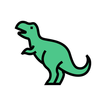 dinosaur prehistoric animal color icon vector. dinosaur prehistoric animal sign. isolated symbol illustrationのイラスト素材