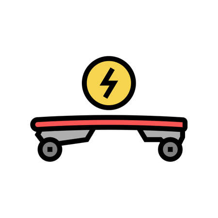 electrical skateboard color icon vector. electrical skateboard sign. isolated symbol illustrationのイラスト素材