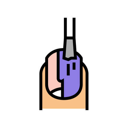 nail polish procedure color icon vector. nail polish procedure sign. isolated symbol illustrationのイラスト素材