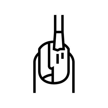 nail polish procedure line icon vector. nail polish procedure sign. isolated contour symbol black illustrationのイラスト素材
