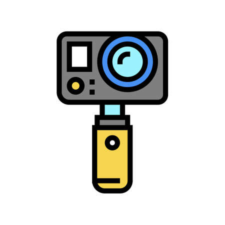 underwater video camera color icon vector. underwater video camera sign. isolated symbol illustrationのイラスト素材