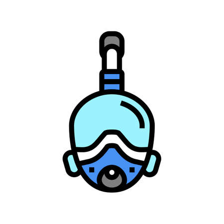 diving mask color icon vector. diving mask sign. isolated symbol illustrationのイラスト素材