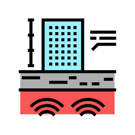 natural disasters building modeling color icon vector. natural disasters building modeling sign. isolated symbol illustrationのイラスト素材
