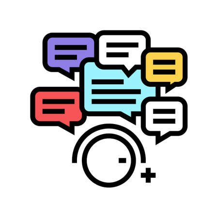 winding up comments color icon vector. winding up comments sign. isolated symbol illustrationのイラスト素材