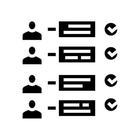 delivery order customer report glyph icon vector. delivery order customer report sign. isolated contour symbol black illustrationのイラスト素材