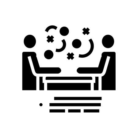 seller and client communication glyph icon vector. seller and client communication sign. isolated contour symbol black illustrationのイラスト素材