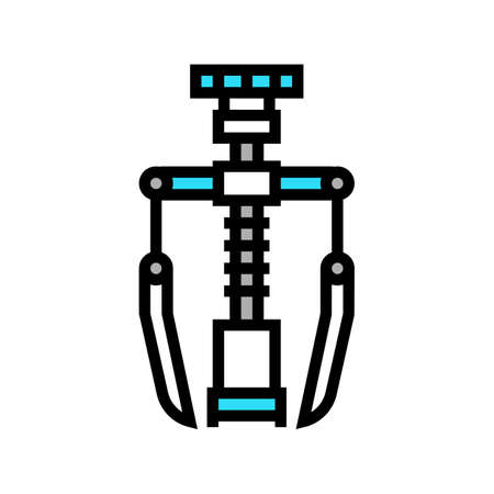 equipment for treatment nail color icon vector. equipment for treatment nail sign. isolated symbol illustrationのイラスト素材