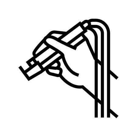 dye laser line icon vector. dye laser sign. isolated contour symbol black illustrationのイラスト素材