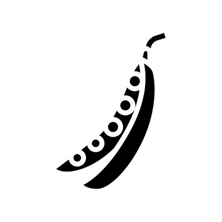 agricultural harvest peas glyph icon vector. agricultural harvest peas sign. isolated contour symbol black illustrationのイラスト素材