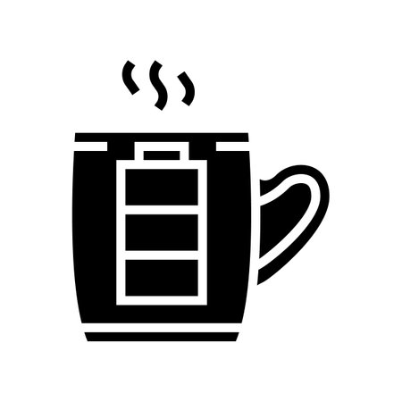 energy drink cup glyph icon vector. energy drink cup sign. isolated contour symbol black illustrationのイラスト素材