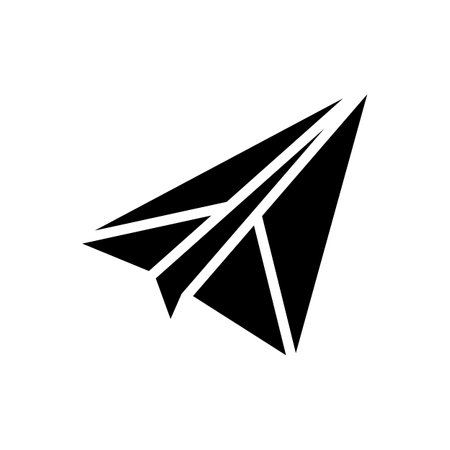 paper airplane glyph icon vector. paper airplane sign. isolated contour symbol black illustrationのイラスト素材