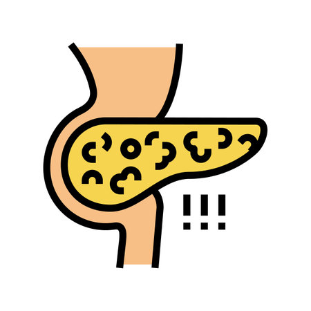 fatty liver color icon vector. fatty liver sign. isolated symbol illustrationのイラスト素材