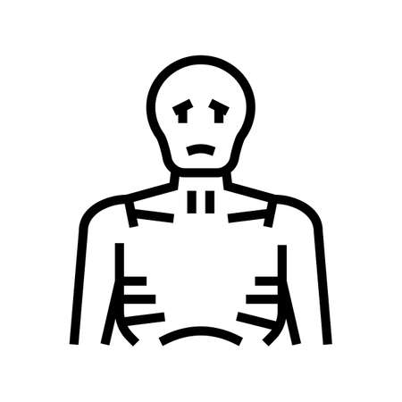 scraggy human color icon vector. scraggy human sign. isolated symbol illustrationのイラスト素材