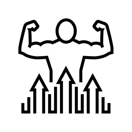 power people value line icon vector. power people value sign. isolated contour symbol black illustrationのイラスト素材