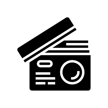 facial cream container glyph icon vector. facial cream container sign. isolated contour symbol black illustrationのイラスト素材