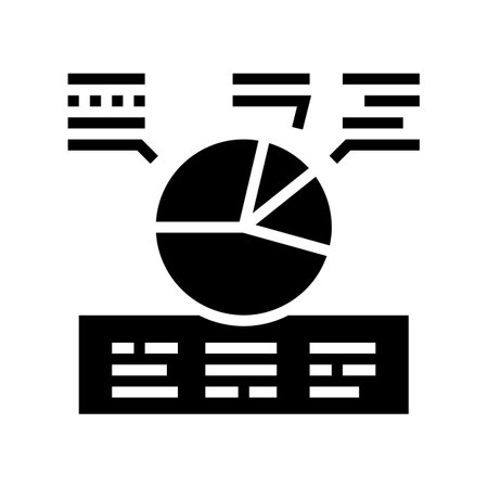 infographic chart glyph icon vector. infographic chart sign. isolated contour symbol black illustrationのイラスト素材
